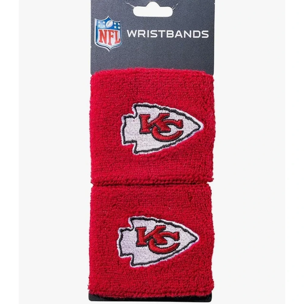 Brand New Kansas City Chiefs Wristbands Sweatbands Red NFL OSFM